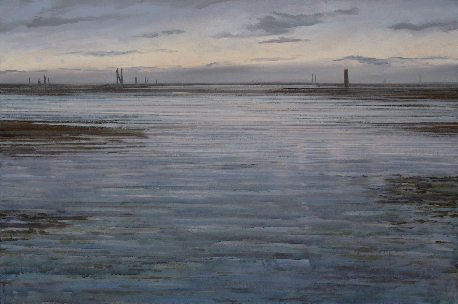 The Flats ebb tide reflection